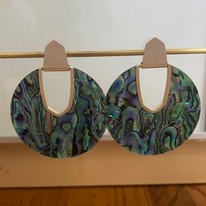 Kendra Scott Diane earrings in abalone and gold